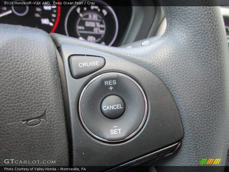 Deep Ocean Pearl / Gray 2016 Honda HR-V LX AWD