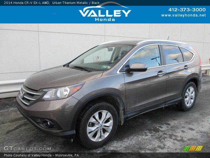 Urban Titanium Metallic / Black 2014 Honda CR-V EX-L AWD