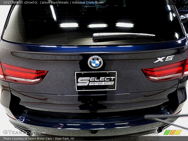 Carbon Black Metallic / Individual Criollo Brown 2017 BMW X5 xDrive50i