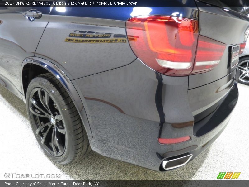 Carbon Black Metallic / Individual Criollo Brown 2017 BMW X5 xDrive50i