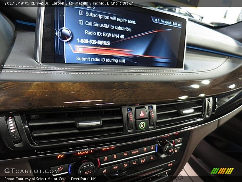 Carbon Black Metallic / Individual Criollo Brown 2017 BMW X5 xDrive50i