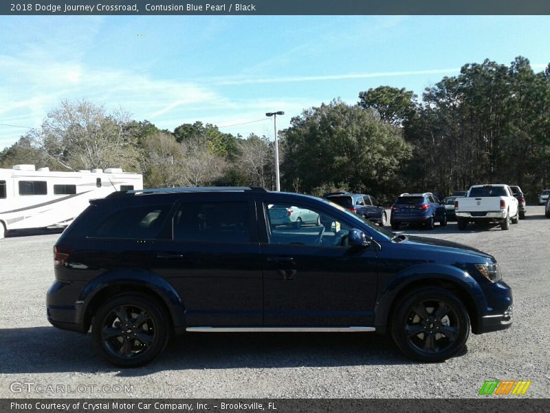 Contusion Blue Pearl / Black 2018 Dodge Journey Crossroad