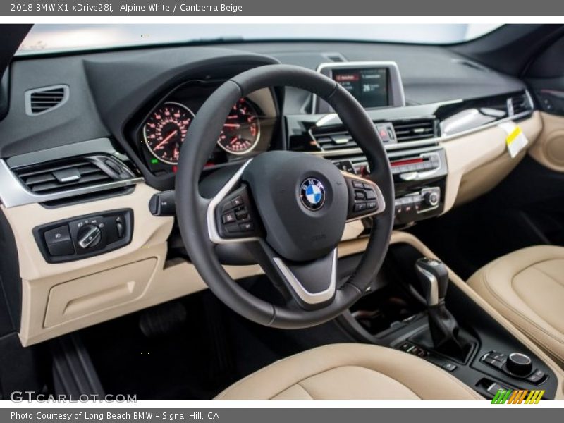 Alpine White / Canberra Beige 2018 BMW X1 xDrive28i
