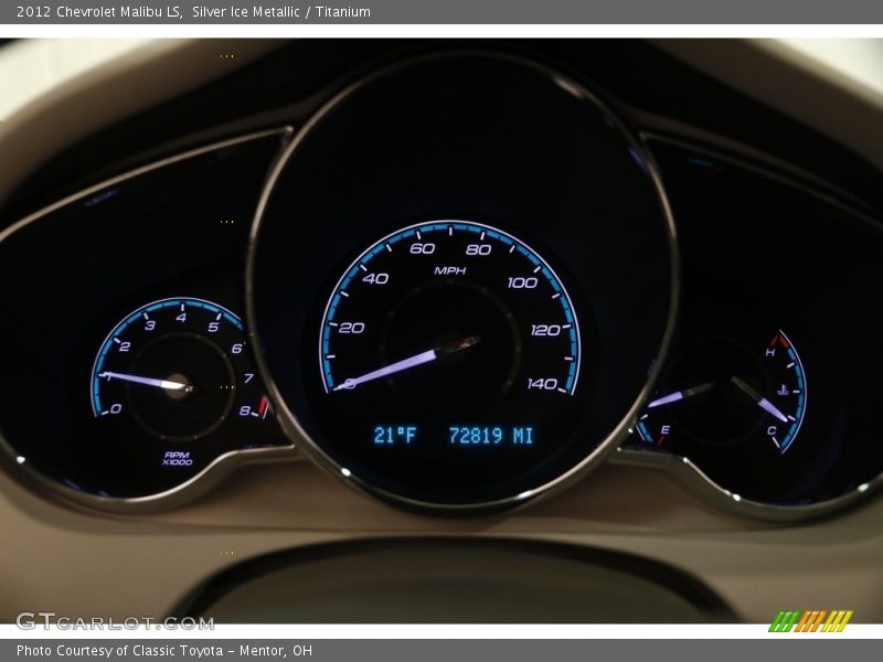 Silver Ice Metallic / Titanium 2012 Chevrolet Malibu LS