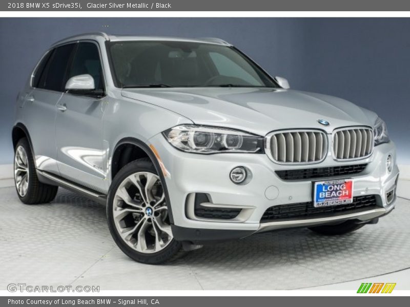 Glacier Silver Metallic / Black 2018 BMW X5 sDrive35i
