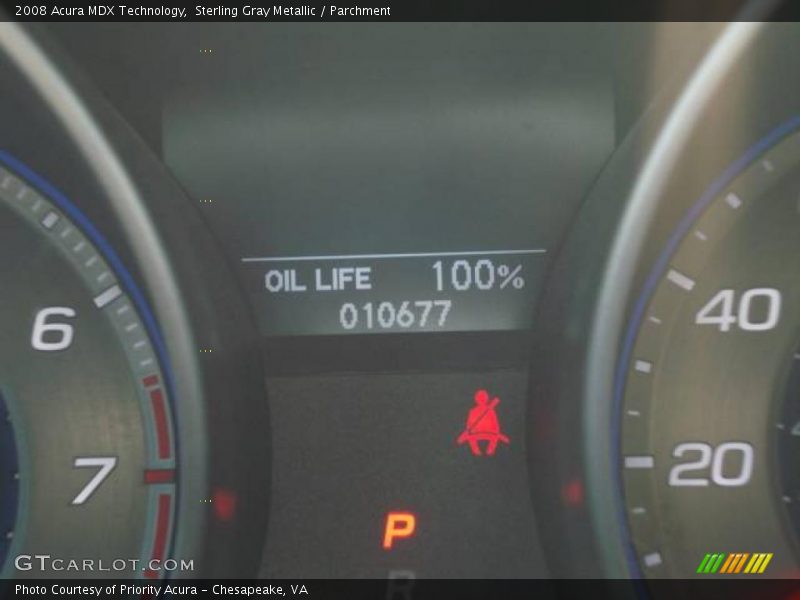 Sterling Gray Metallic / Parchment 2008 Acura MDX Technology