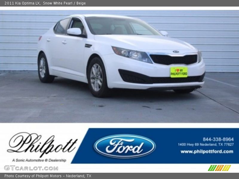 Snow White Pearl / Beige 2011 Kia Optima LX