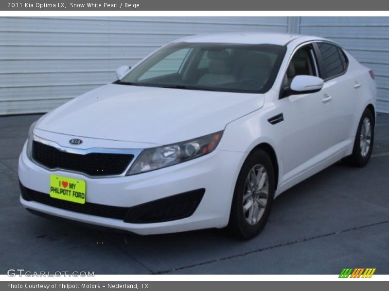Snow White Pearl / Beige 2011 Kia Optima LX