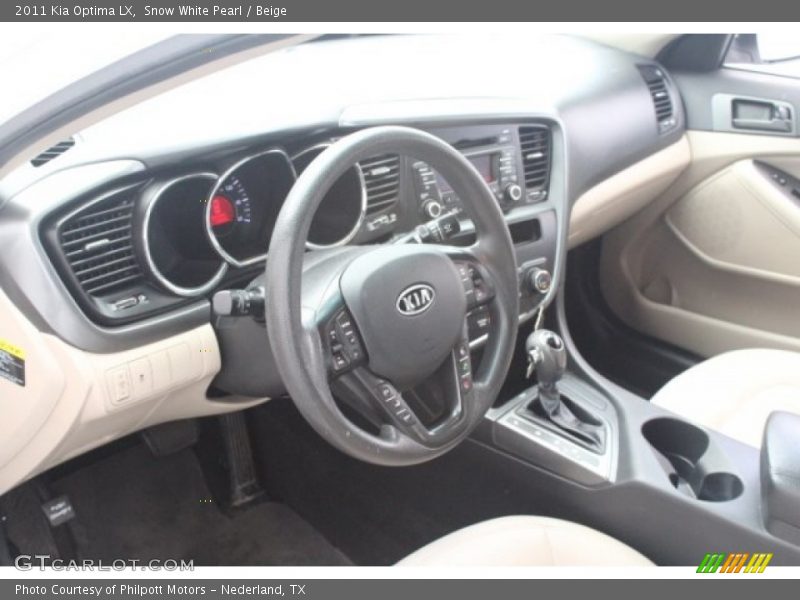 Snow White Pearl / Beige 2011 Kia Optima LX