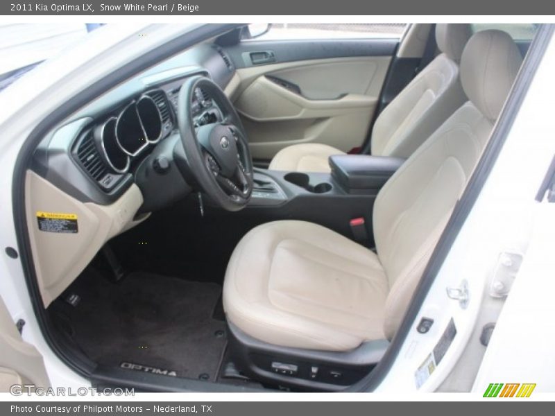 Snow White Pearl / Beige 2011 Kia Optima LX