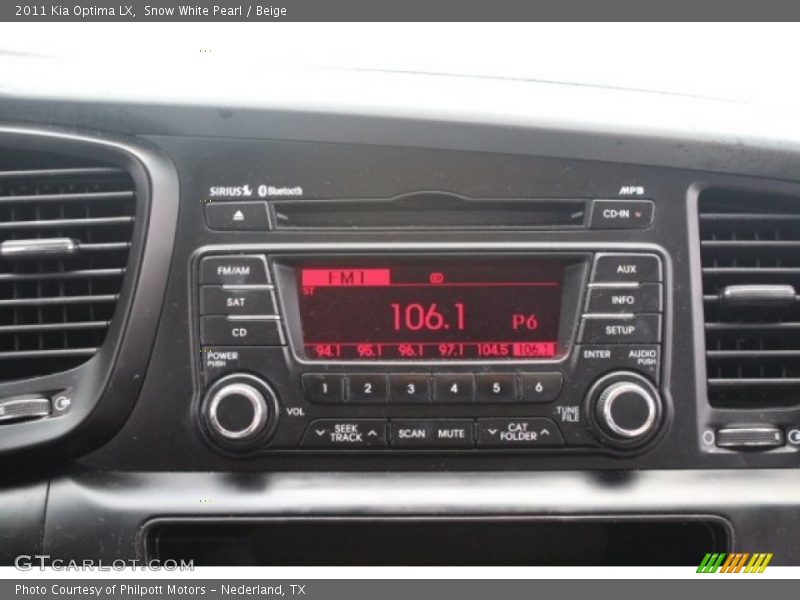Snow White Pearl / Beige 2011 Kia Optima LX