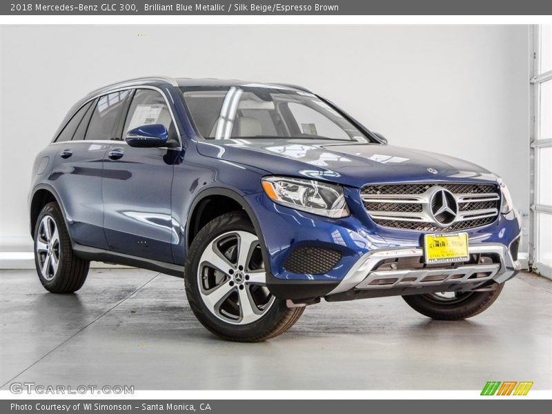 Brilliant Blue Metallic / Silk Beige/Espresso Brown 2018 Mercedes-Benz GLC 300