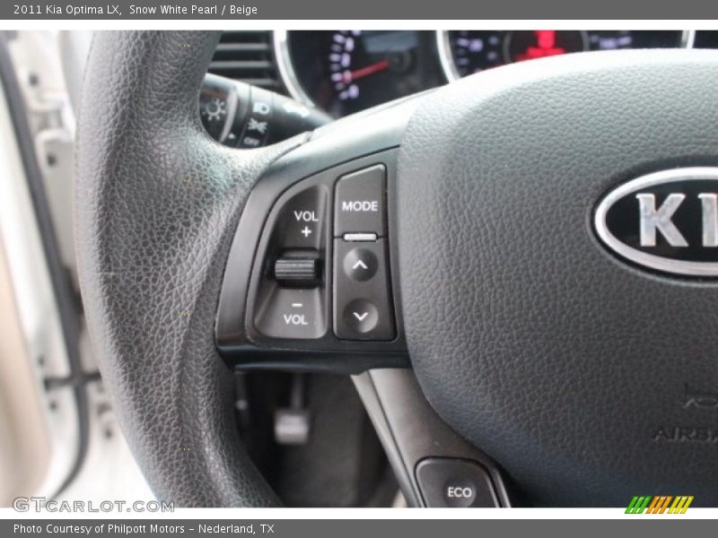 Snow White Pearl / Beige 2011 Kia Optima LX