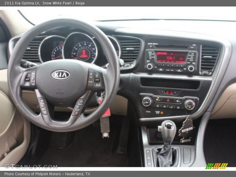 Snow White Pearl / Beige 2011 Kia Optima LX