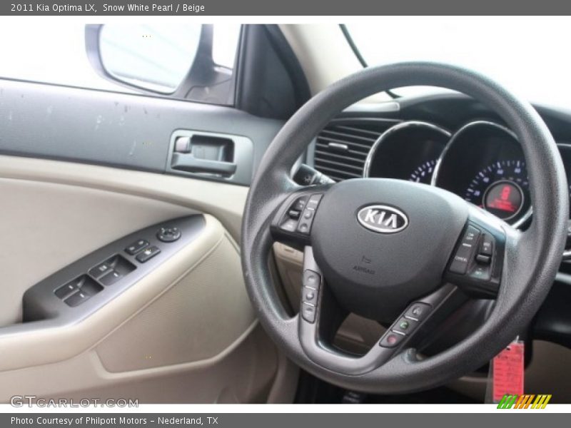 Snow White Pearl / Beige 2011 Kia Optima LX