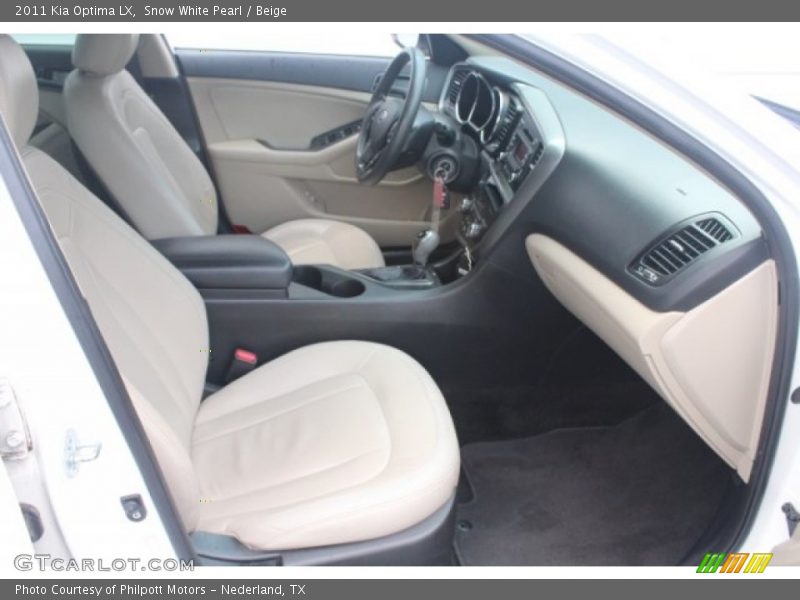 Snow White Pearl / Beige 2011 Kia Optima LX