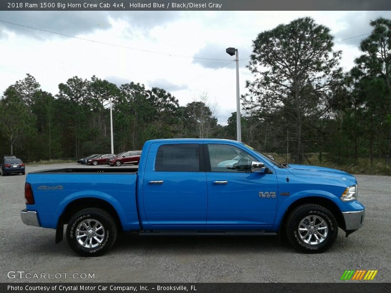 Holland Blue / Black/Diesel Gray 2018 Ram 1500 Big Horn Crew Cab 4x4