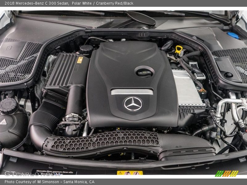 Polar White / Cranberry Red/Black 2018 Mercedes-Benz C 300 Sedan