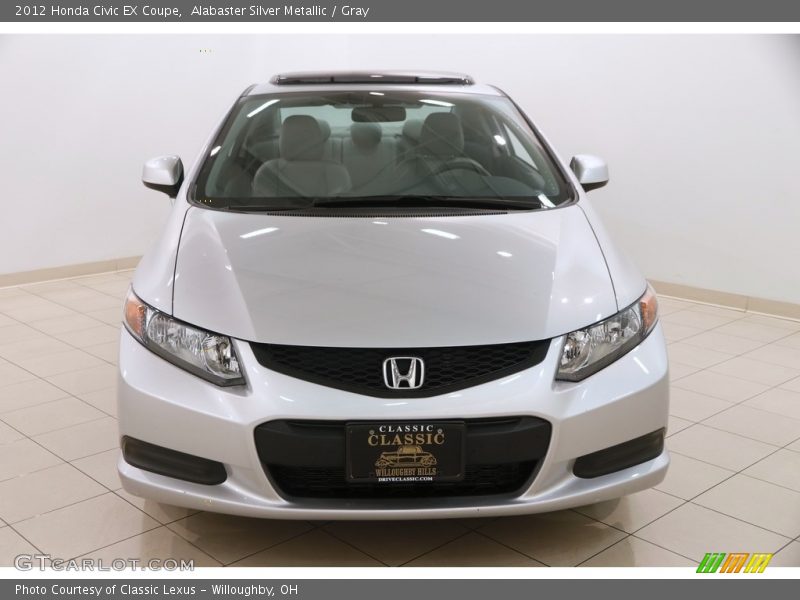 Alabaster Silver Metallic / Gray 2012 Honda Civic EX Coupe