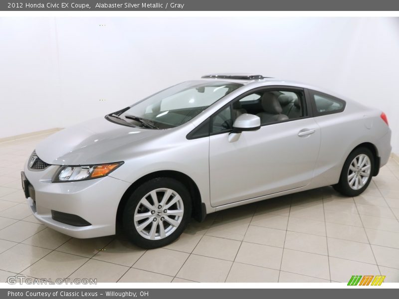 Alabaster Silver Metallic / Gray 2012 Honda Civic EX Coupe