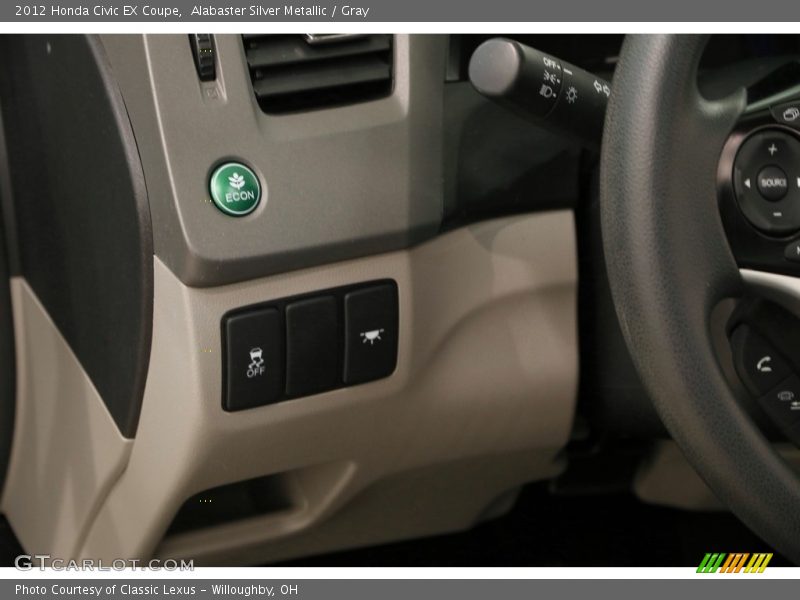 Alabaster Silver Metallic / Gray 2012 Honda Civic EX Coupe