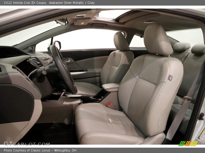Alabaster Silver Metallic / Gray 2012 Honda Civic EX Coupe