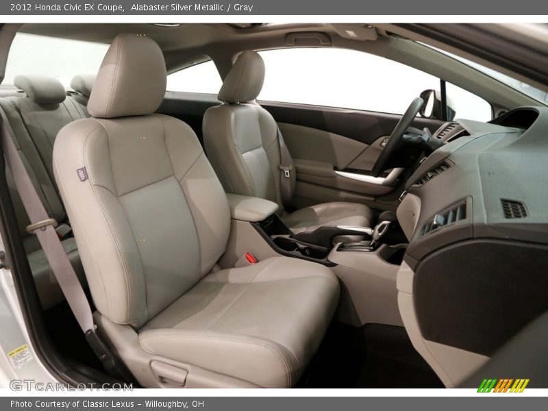 Alabaster Silver Metallic / Gray 2012 Honda Civic EX Coupe