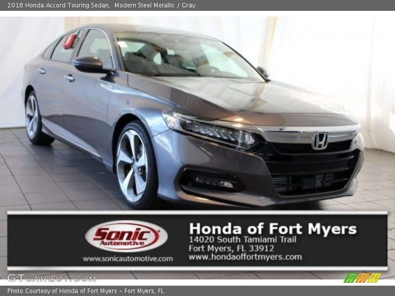 Modern Steel Metallic / Gray 2018 Honda Accord Touring Sedan