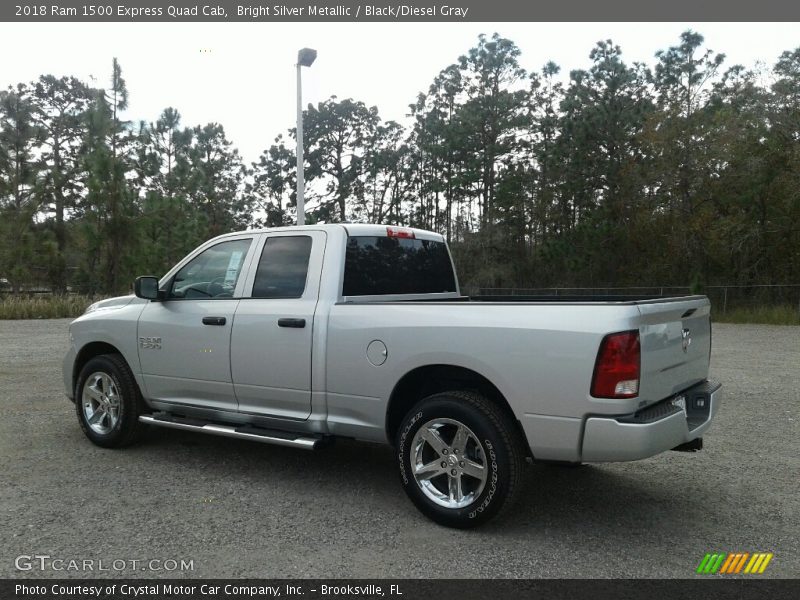 Bright Silver Metallic / Black/Diesel Gray 2018 Ram 1500 Express Quad Cab