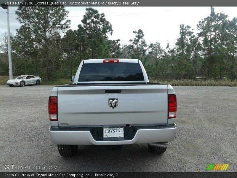Bright Silver Metallic / Black/Diesel Gray 2018 Ram 1500 Express Quad Cab