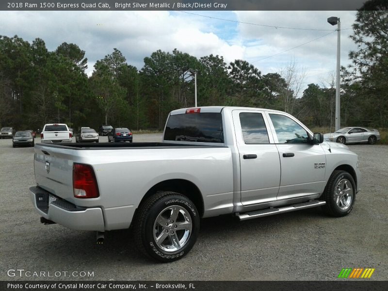 Bright Silver Metallic / Black/Diesel Gray 2018 Ram 1500 Express Quad Cab