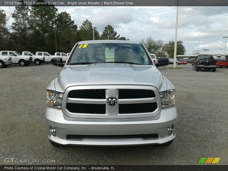 Bright Silver Metallic / Black/Diesel Gray 2018 Ram 1500 Express Quad Cab