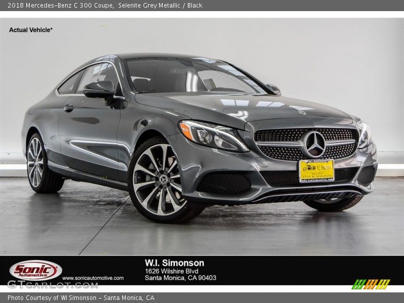 Selenite Grey Metallic / Black 2018 Mercedes-Benz C 300 Coupe