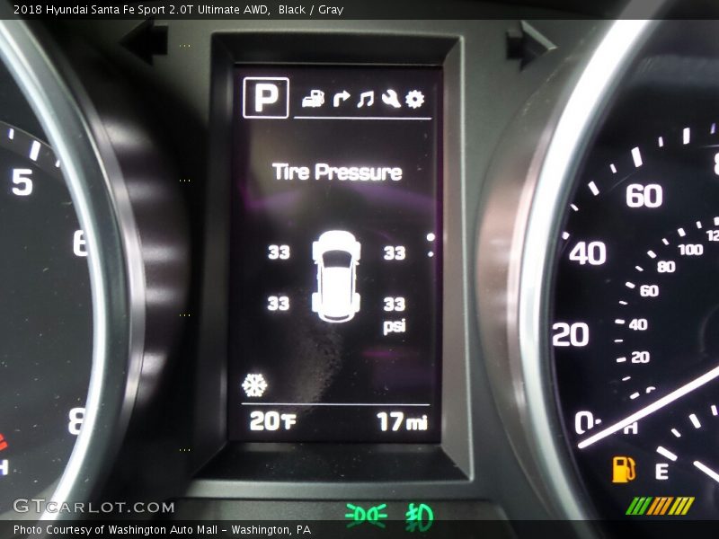 Black / Gray 2018 Hyundai Santa Fe Sport 2.0T Ultimate AWD