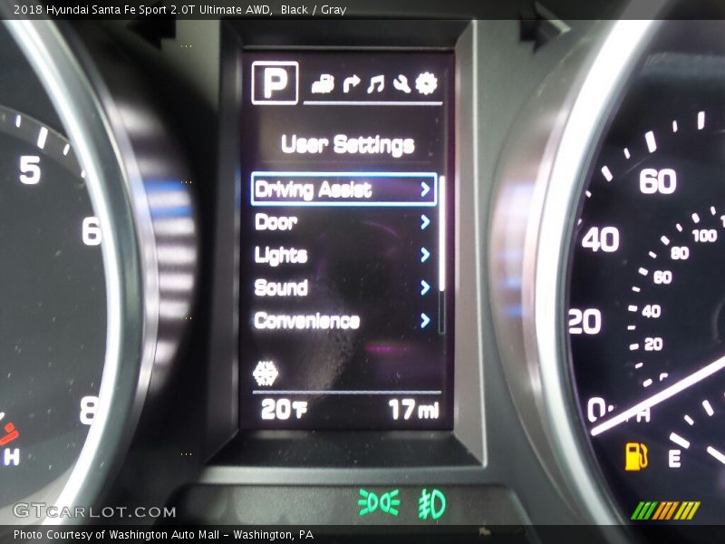 Black / Gray 2018 Hyundai Santa Fe Sport 2.0T Ultimate AWD