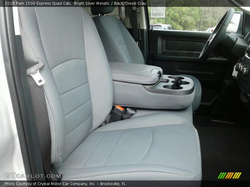 Bright Silver Metallic / Black/Diesel Gray 2018 Ram 1500 Express Quad Cab