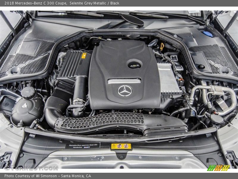 Selenite Grey Metallic / Black 2018 Mercedes-Benz C 300 Coupe
