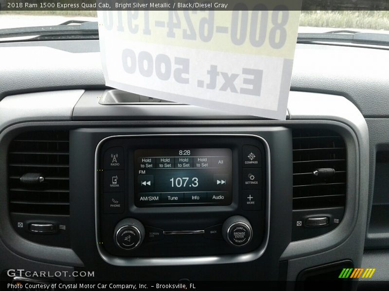 Bright Silver Metallic / Black/Diesel Gray 2018 Ram 1500 Express Quad Cab