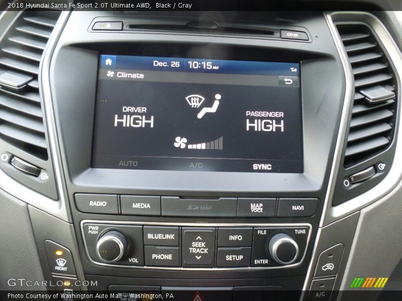 Black / Gray 2018 Hyundai Santa Fe Sport 2.0T Ultimate AWD