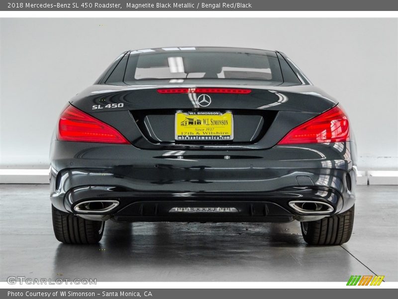 Magnetite Black Metallic / Bengal Red/Black 2018 Mercedes-Benz SL 450 Roadster