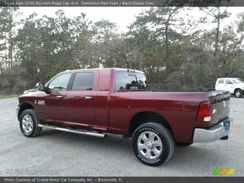 Delmonico Red Pearl / Black/Diesel Gray 2018 Ram 2500 Big Horn Mega Cab 4x4