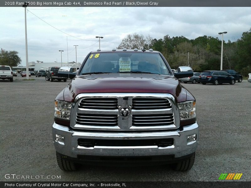 Delmonico Red Pearl / Black/Diesel Gray 2018 Ram 2500 Big Horn Mega Cab 4x4