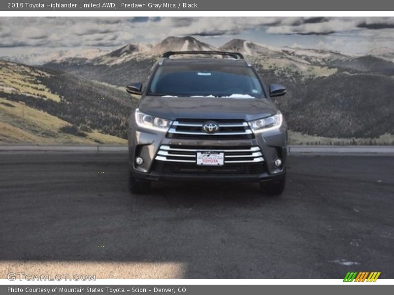 Predawn Gray Mica / Black 2018 Toyota Highlander Limited AWD