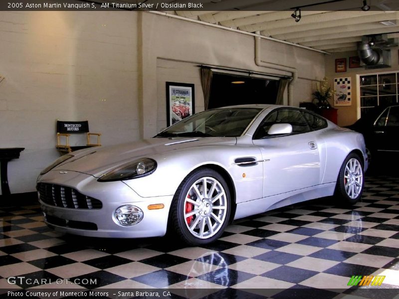 AM Titanium Silver / Obsidian Black 2005 Aston Martin Vanquish S