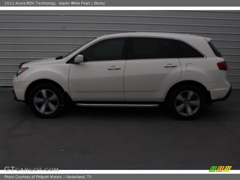 Aspen White Pearl / Ebony 2011 Acura MDX Technology