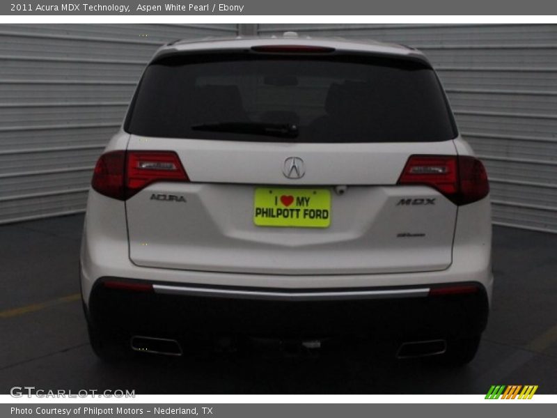 Aspen White Pearl / Ebony 2011 Acura MDX Technology