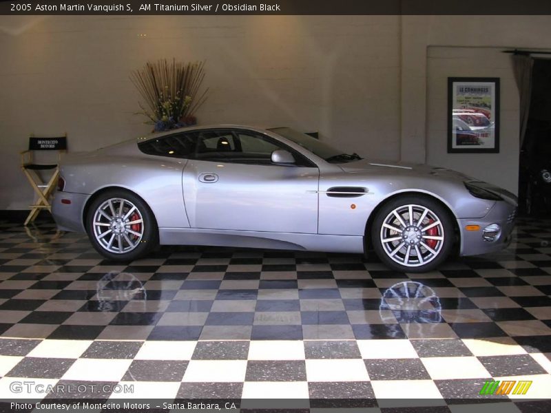 AM Titanium Silver / Obsidian Black 2005 Aston Martin Vanquish S