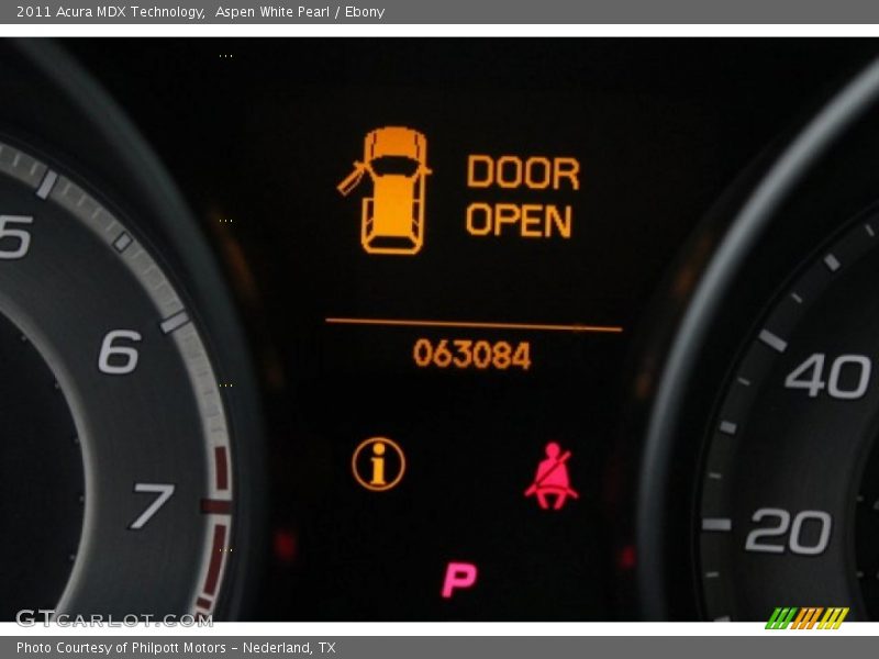 Aspen White Pearl / Ebony 2011 Acura MDX Technology
