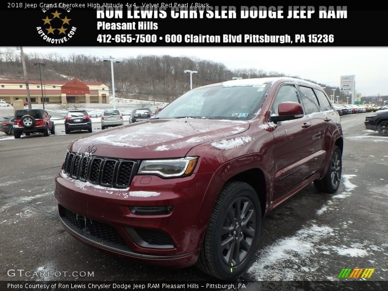 Velvet Red Pearl / Black 2018 Jeep Grand Cherokee High Altitude 4x4