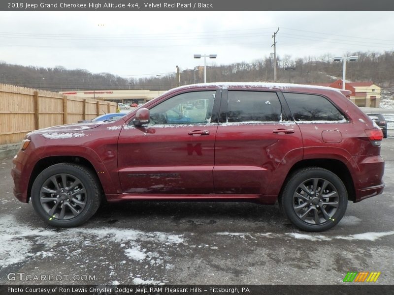 Velvet Red Pearl / Black 2018 Jeep Grand Cherokee High Altitude 4x4